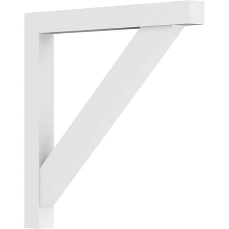 Ekena Millwork Standard Traditional Architectural Grade PVC Bracket with Block Ends, 3"W x 36"D x 36"H BKTP03X36X36TRA05